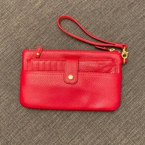 100% leather wristlet